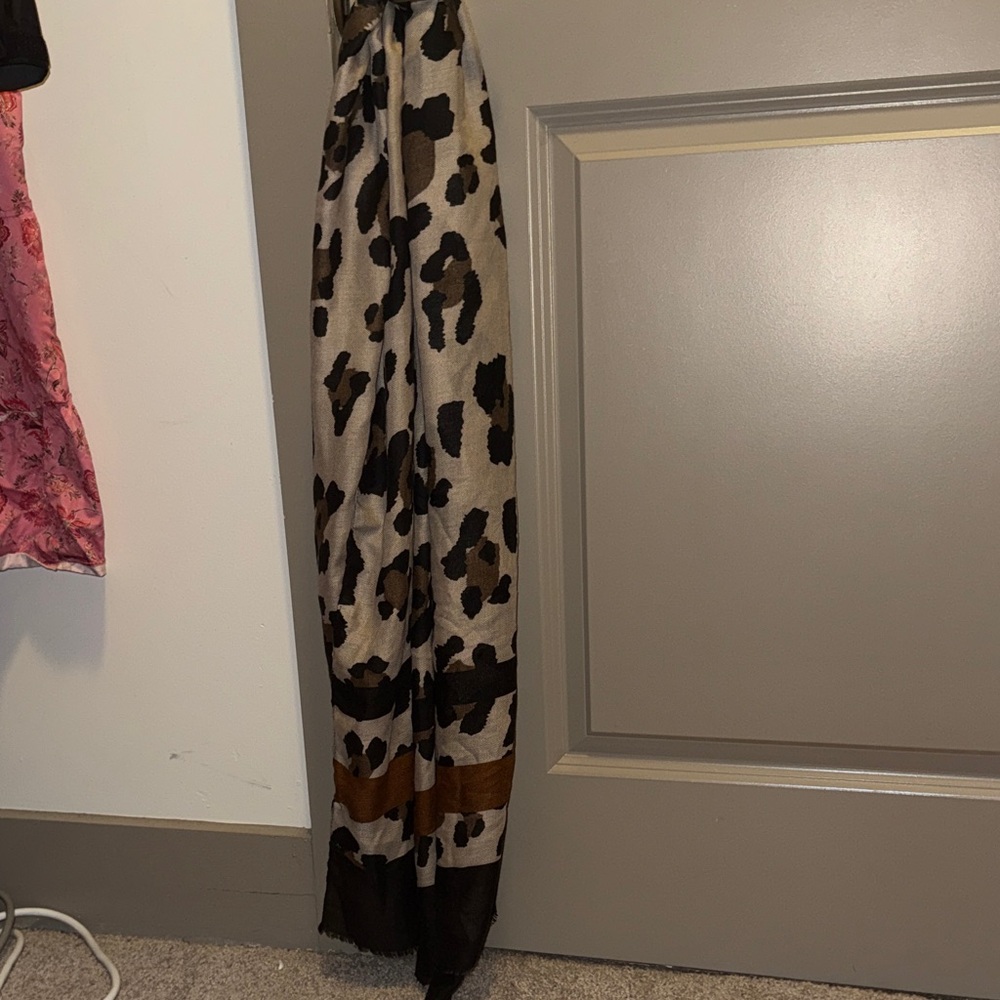 Sole Society Leopard Print Scarf - Picture 2 of 3